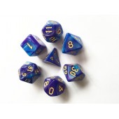 (Blue+Deep purple) Blend color dice set